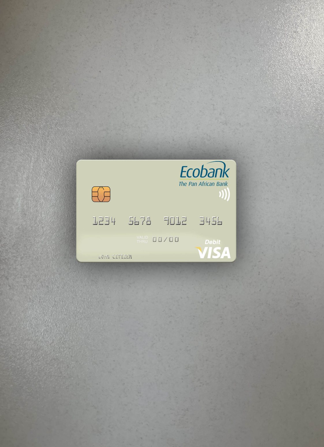 Download Senegal Ecobank Sénégal visa debit card photolook front Photoshop template